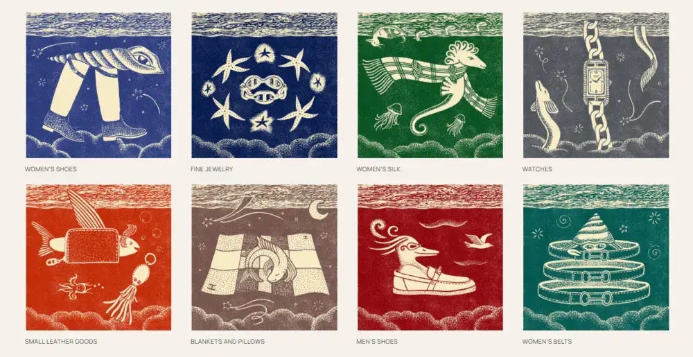 In the Age of AI, Hermès's Website Goes Hand-Drawn