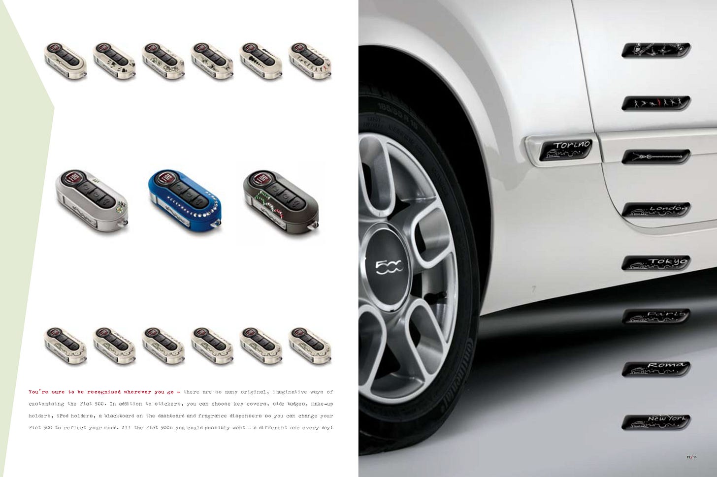 Fiat 500 2009 UK brochure personalisation Fiat 500 2009 UK brochure personalisation