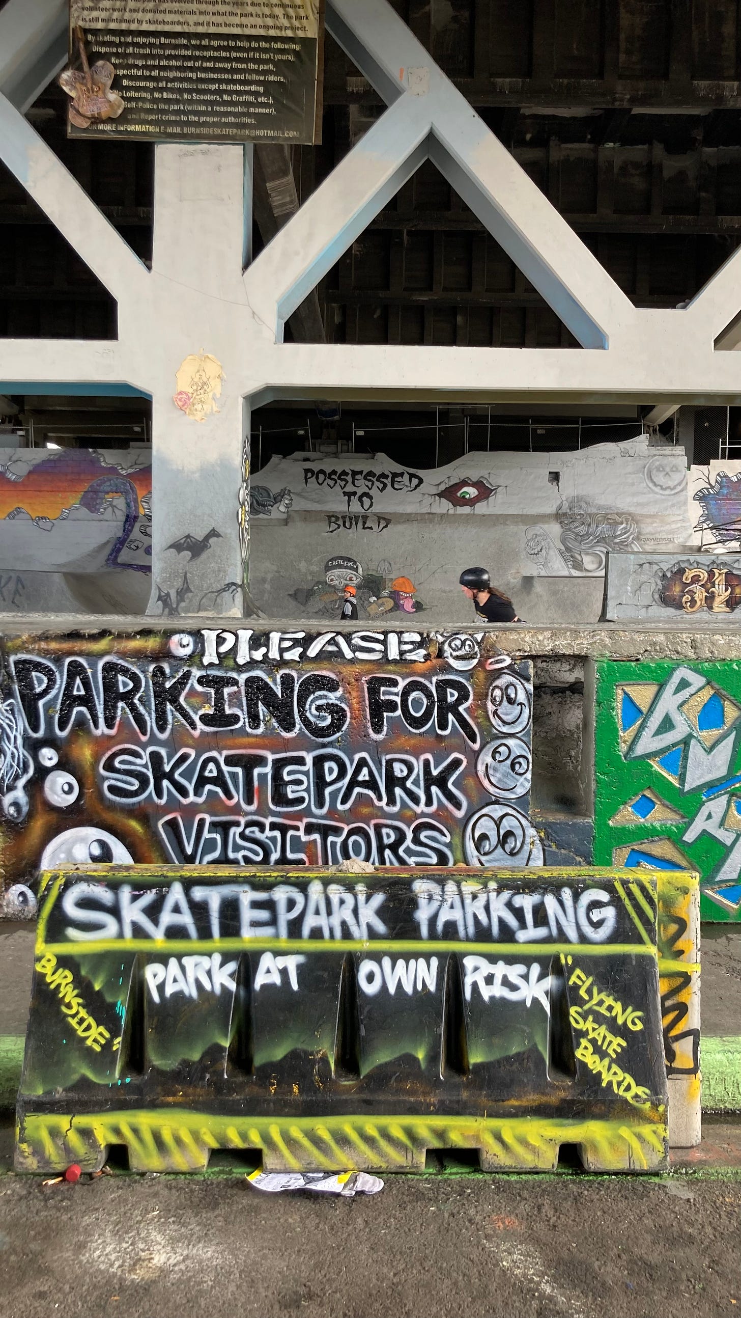 Graffitied skatepark