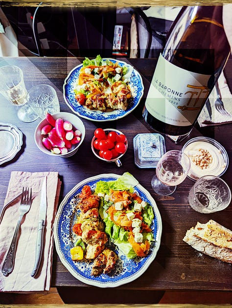 A selection of local restaurants, stores, and home-cooked meals