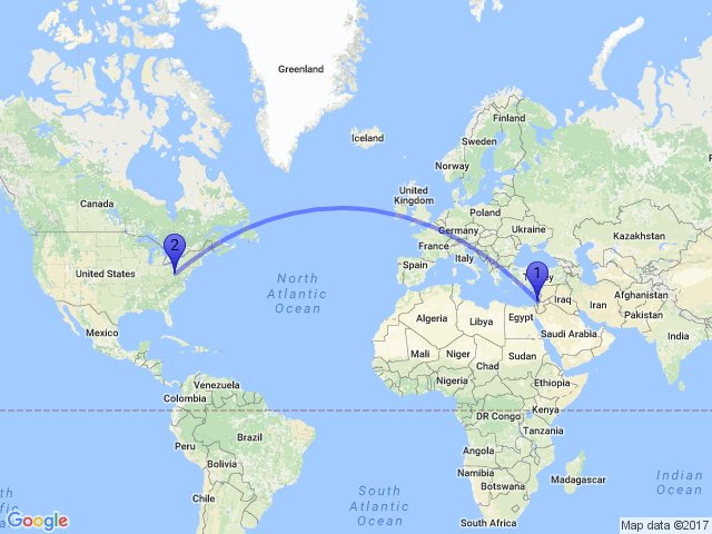 Random Distance on X: "The distance between Yifat, Israel and Markleysburg,  PA 15459, USA is 9529km #Maps #GIS #Earth https://t.co/XszkB5IozJ" / X