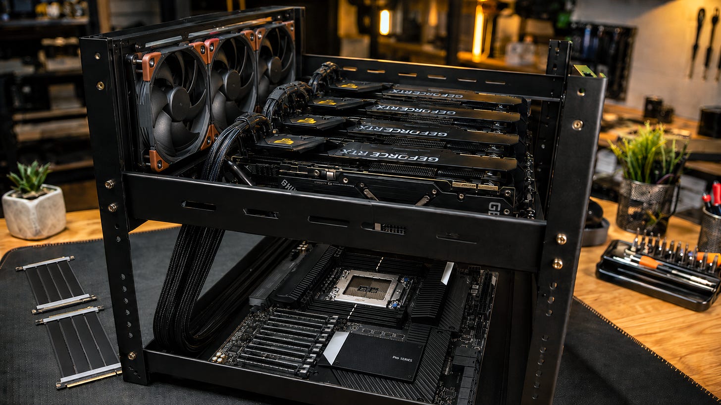 4x RTX 3090 AI server build for four triple-slot GPUs 4x RTX 3090 AI server build for four triple-slot GPUs