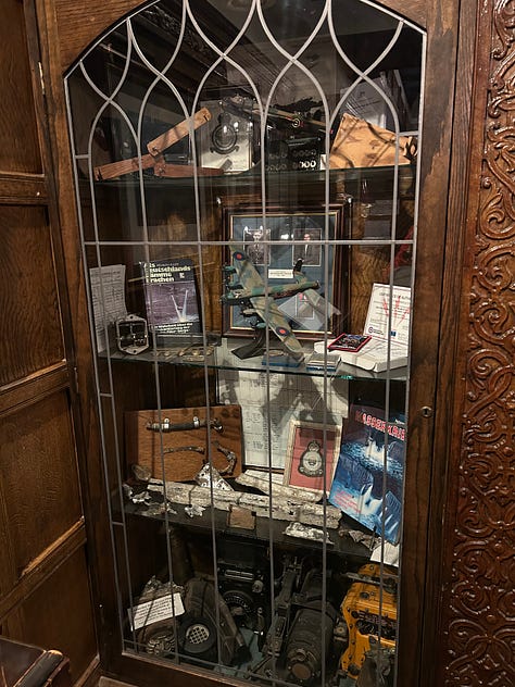 Photos of Dambusters memorabilia in the Squadron Bar at Petwood Hotel, Woodhall Spa, Lincolnshire