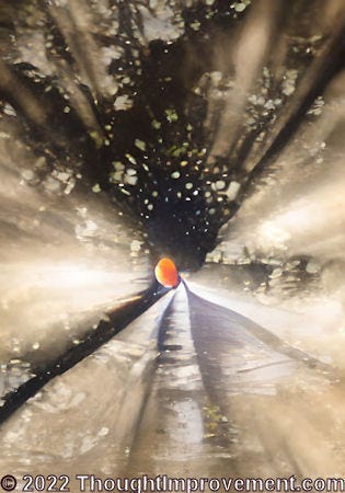 She looked up to the top of the hole. The midday sun was directly overhead.