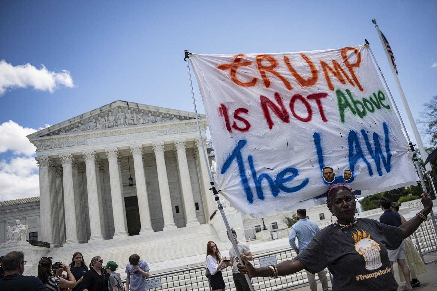 Demonstrators outside the Supreme Court on July 1. (Photo by Celal Gunes/Anadolu via Getty Images.)