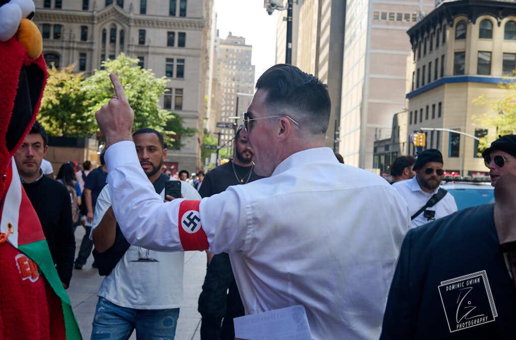 Nazi Jake Lang Protested By Other Nazis As They All Crash 9/11 Memorial In NYC