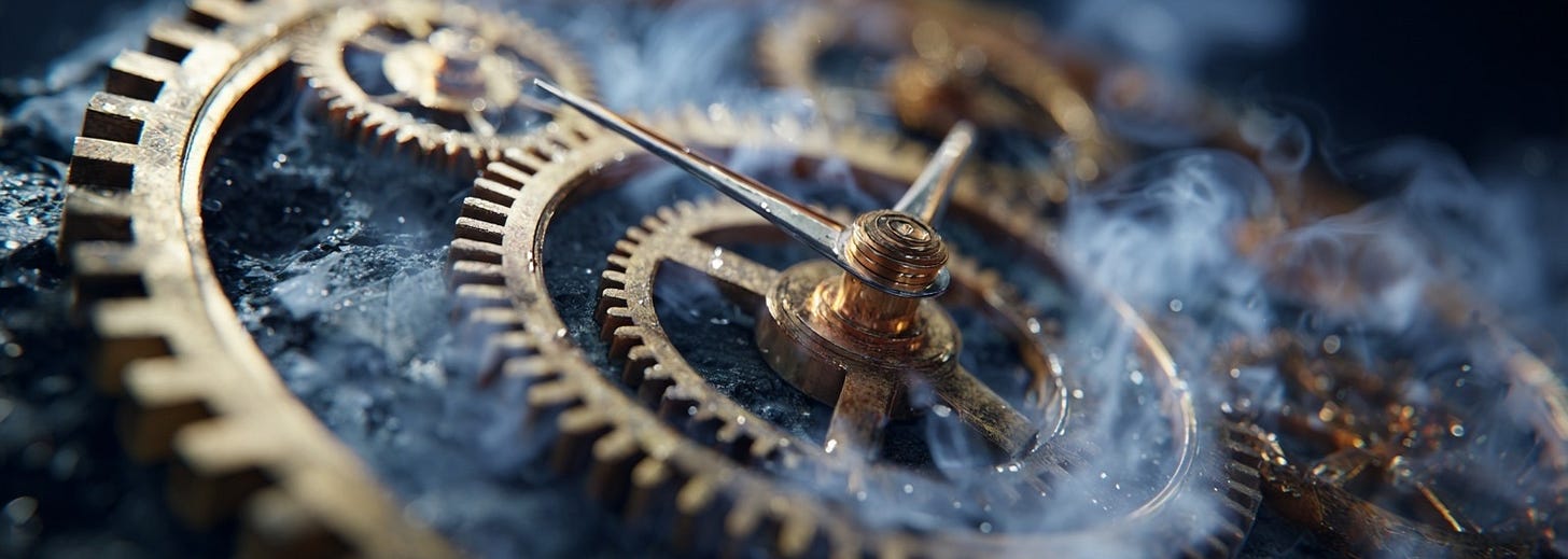 Close-up of interlocking metal gears Close-up of interlocking metal gears