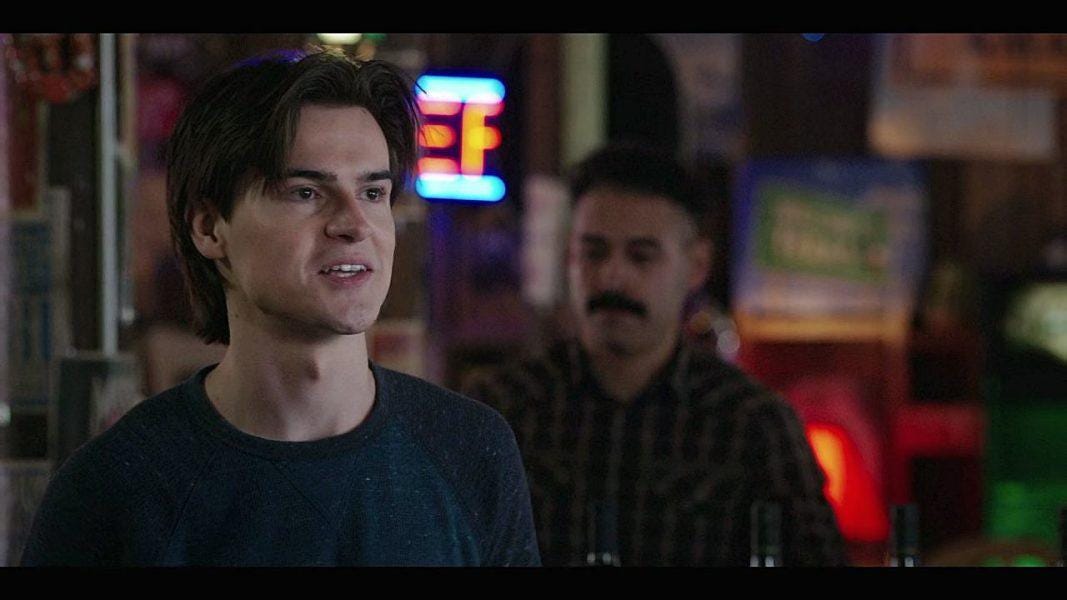 Walker Augie smiling that a hot man is looking at him from being in front of gay Keegan Allen on set. Walker Augie smiling that a hot man is looking at him from being in front of gay Keegan Allen on set.