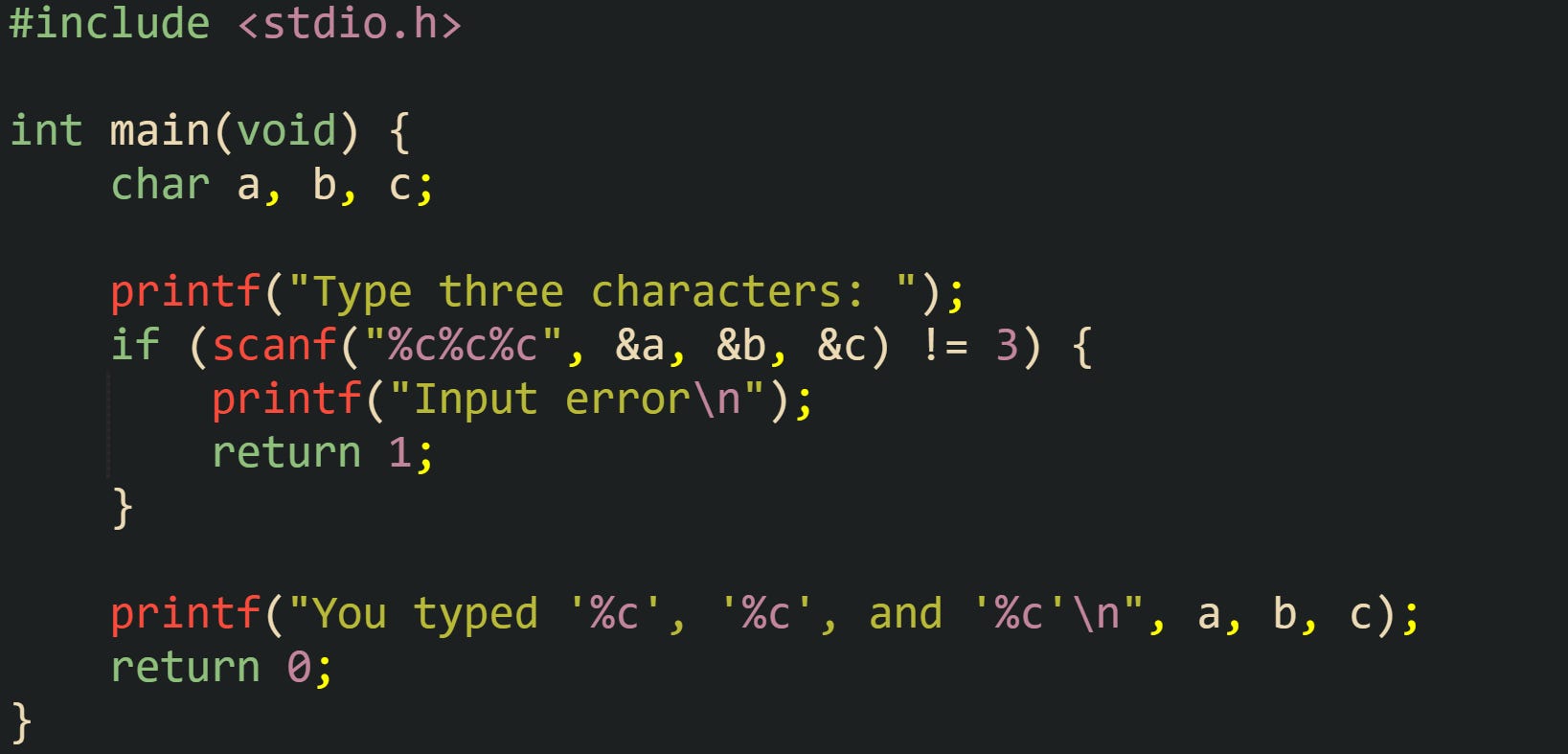 Input Handling With scanf and fgets in C