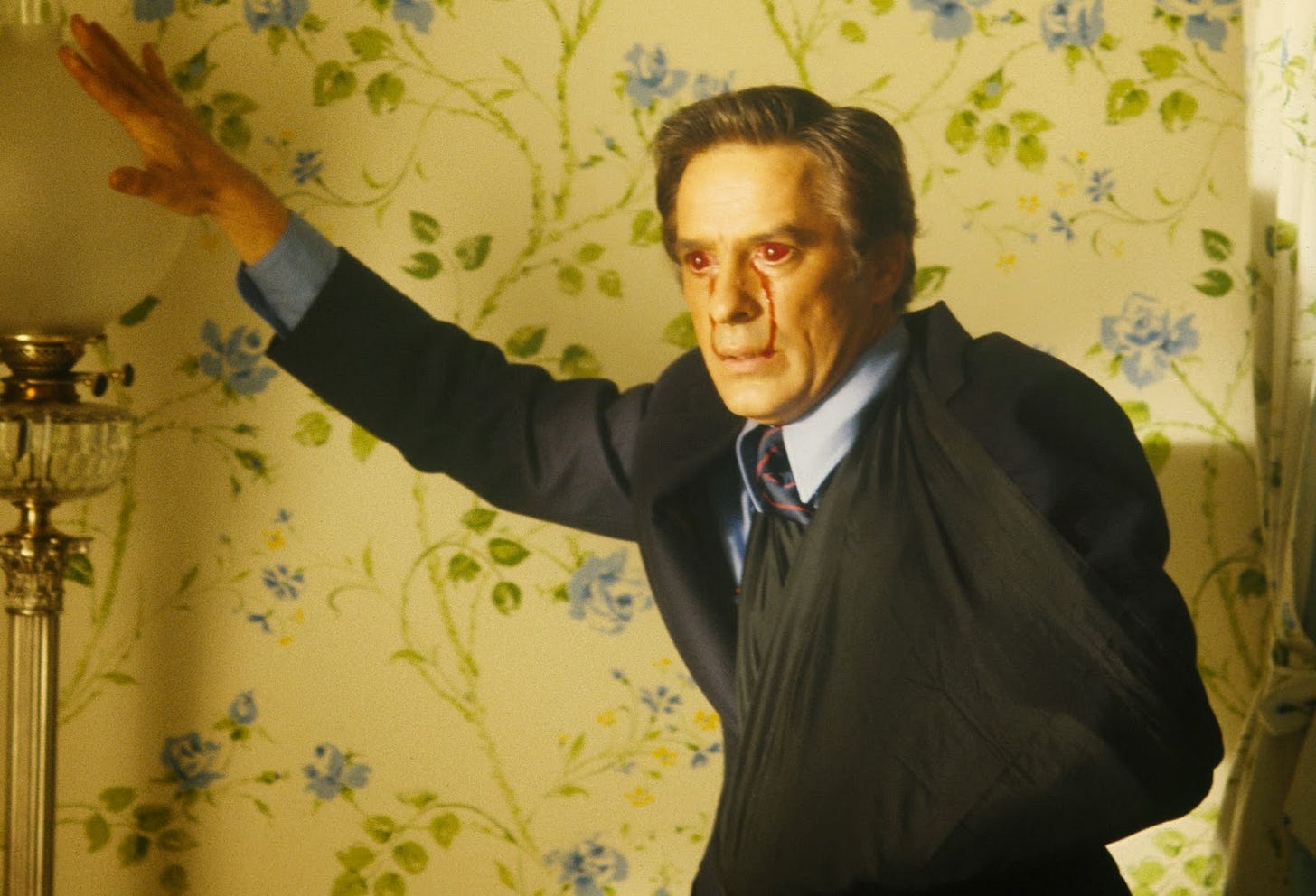 John Cassavettes' eyes bleed in "The Fury" (1978)