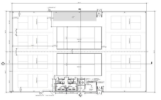 Open Play padel and pickleball court blueprints