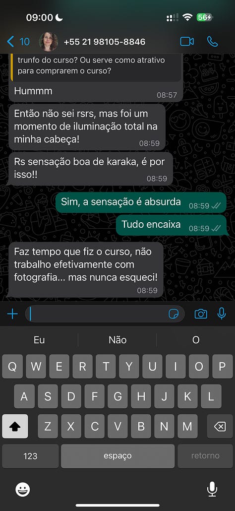 depoimentos dos alunos