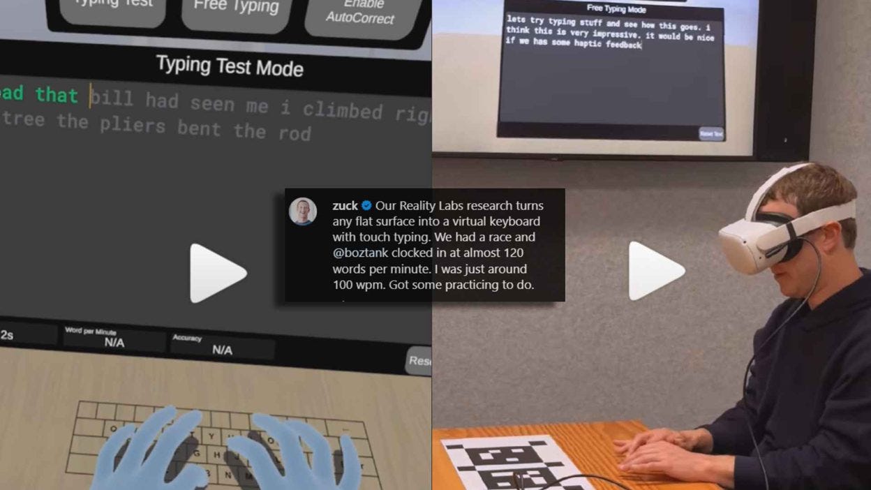 Mark Zuckerberg Knocked Out In The Battle Of Virtual Keyboard With Meta CTO: ‘Got Some Practicing To Do’ Mark Zuckerberg Knocked Out In The Battle Of Virtual Keyboard With Meta CTO: ‘Got Some Practicing To Do’