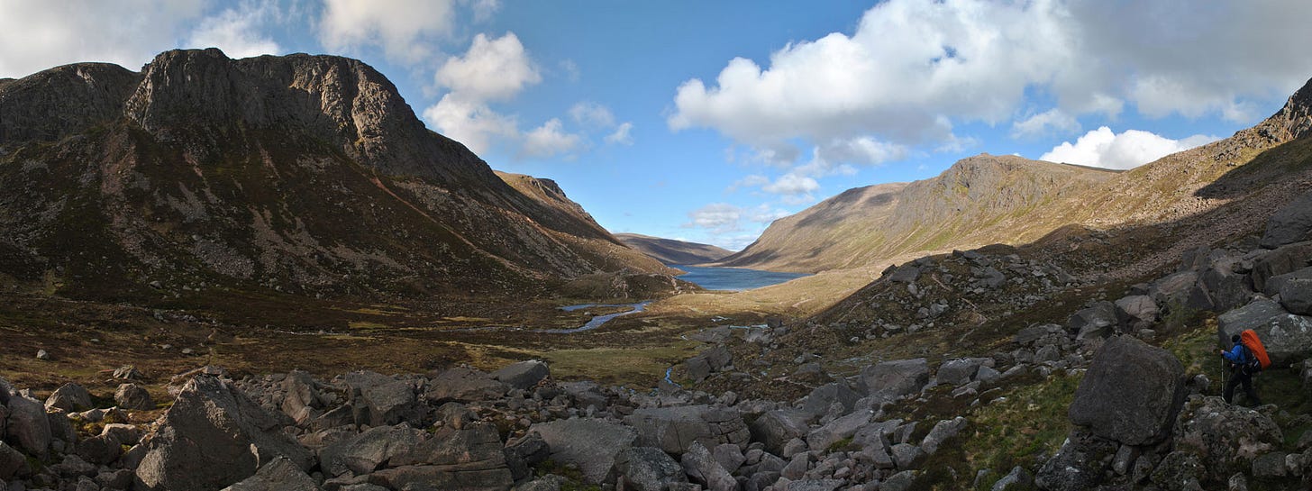 Loch Avon seen from the Shelter Stone