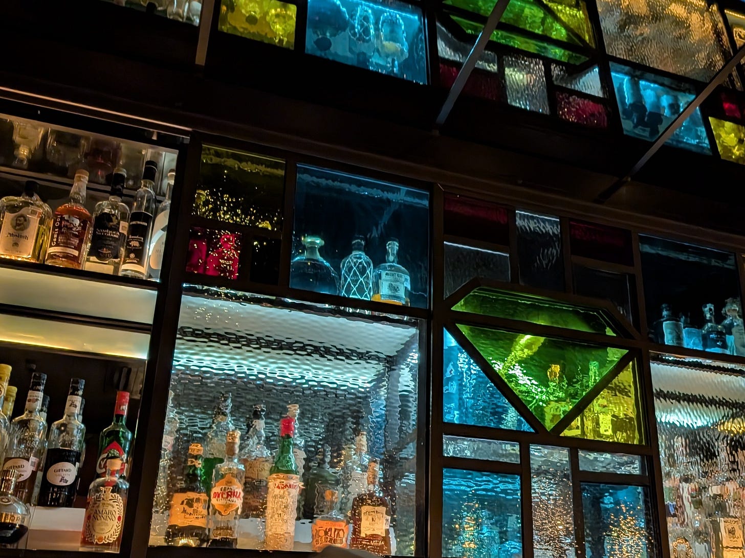 Behind the bar at Bijou in Mexico City Behind the bar at Bijou in Mexico City