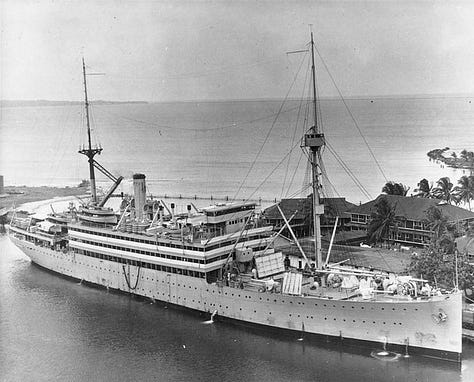 six ships that Medal of Honor Recipient Donald K. Ross served on before the start of the second world war.
