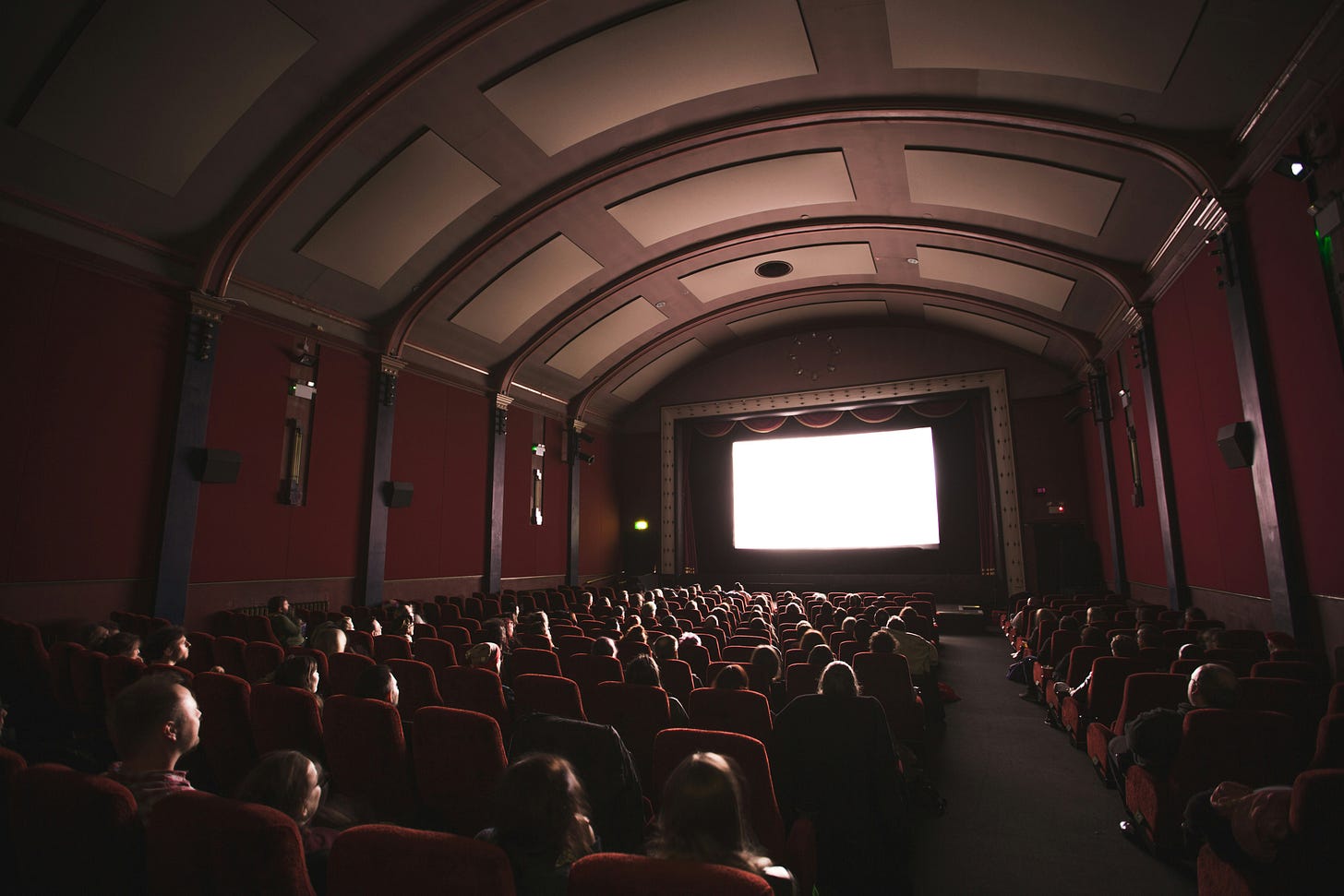 old movie theatre dimly lit 