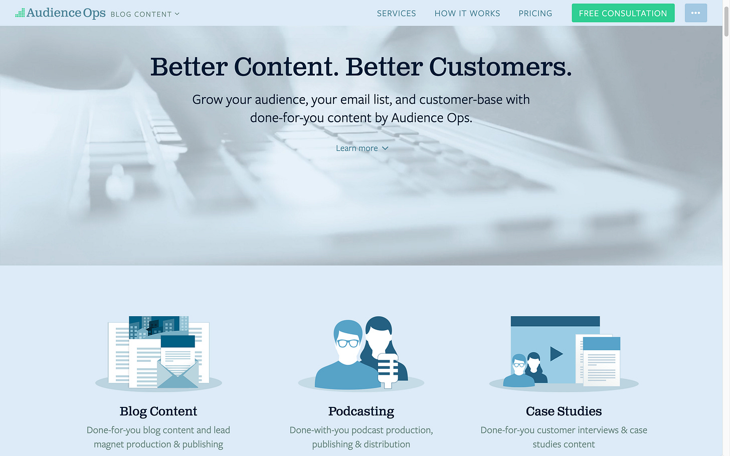 Productize service example: AudienceOps
