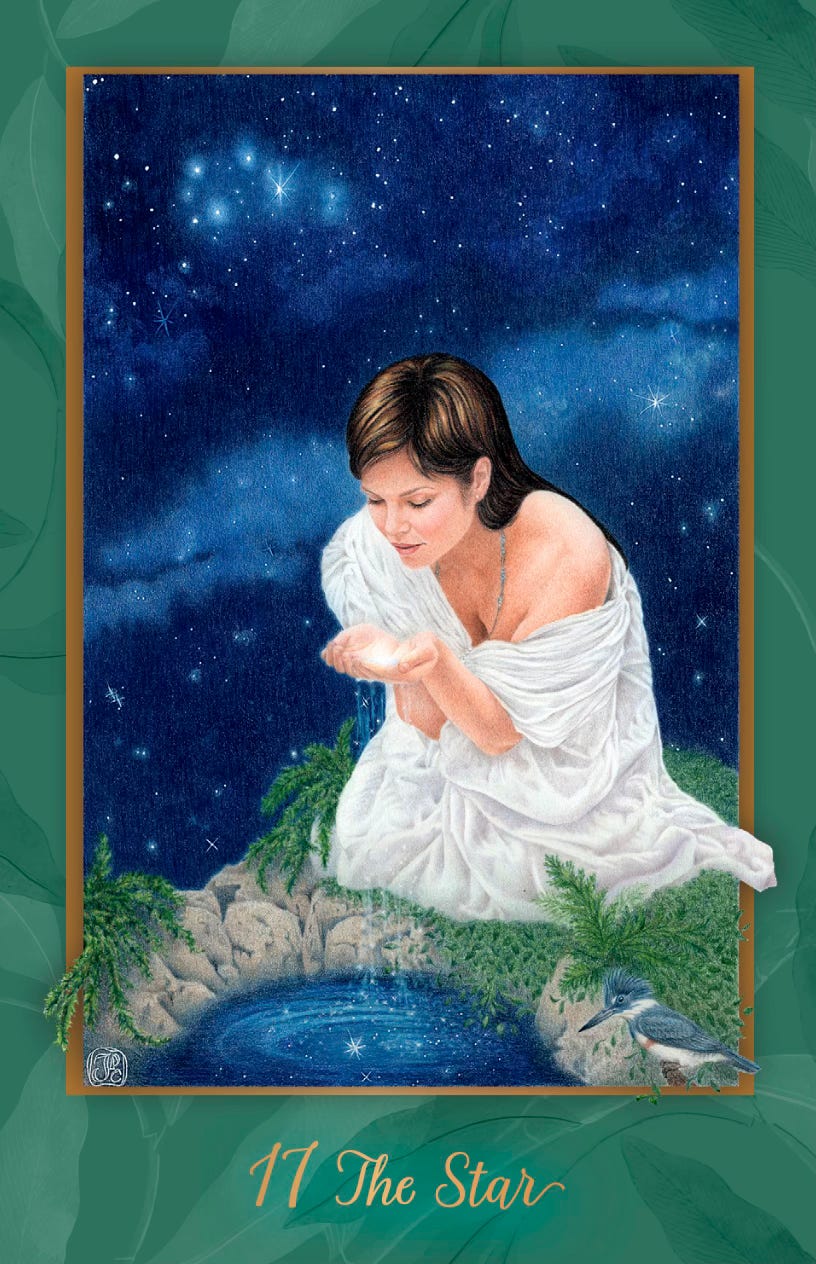 The Star from the Gaian Tarot. Artwork by JPC.