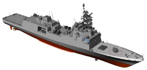 Rendering of FFG-62 showing the frigate in perspective view