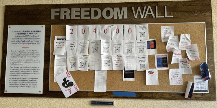 Controversy on Pepperdine’s “Freedom Wall” Controversy on Pepperdine’s “Freedom Wall”