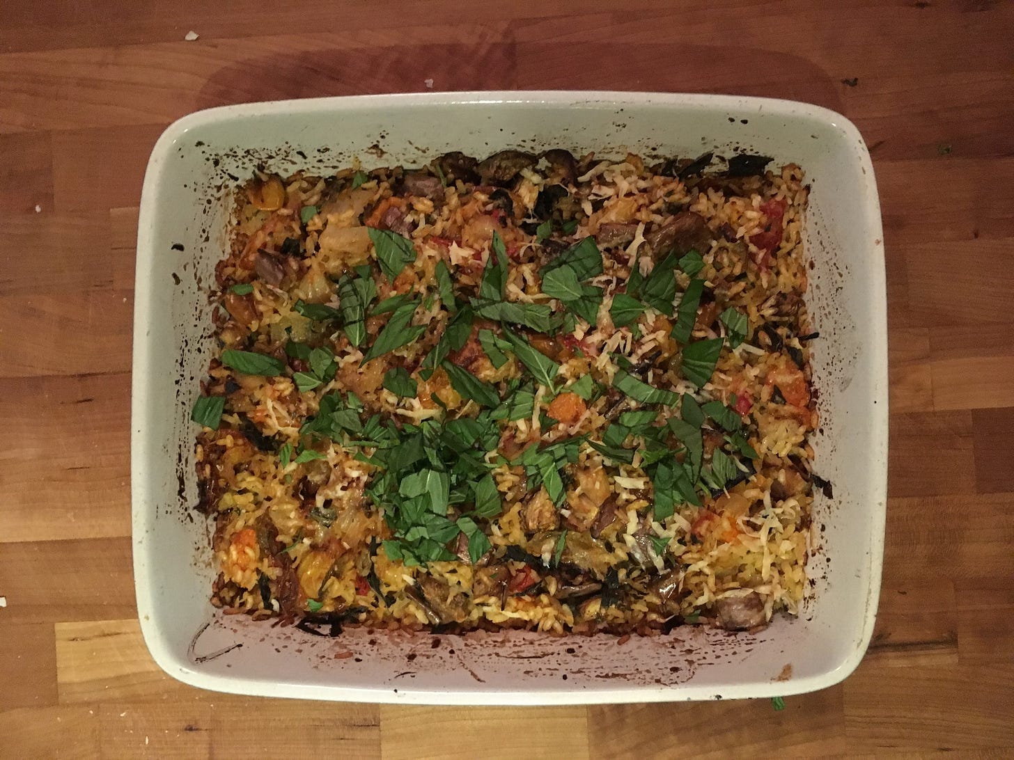 Crusty, cheesy rice.&nbsp;