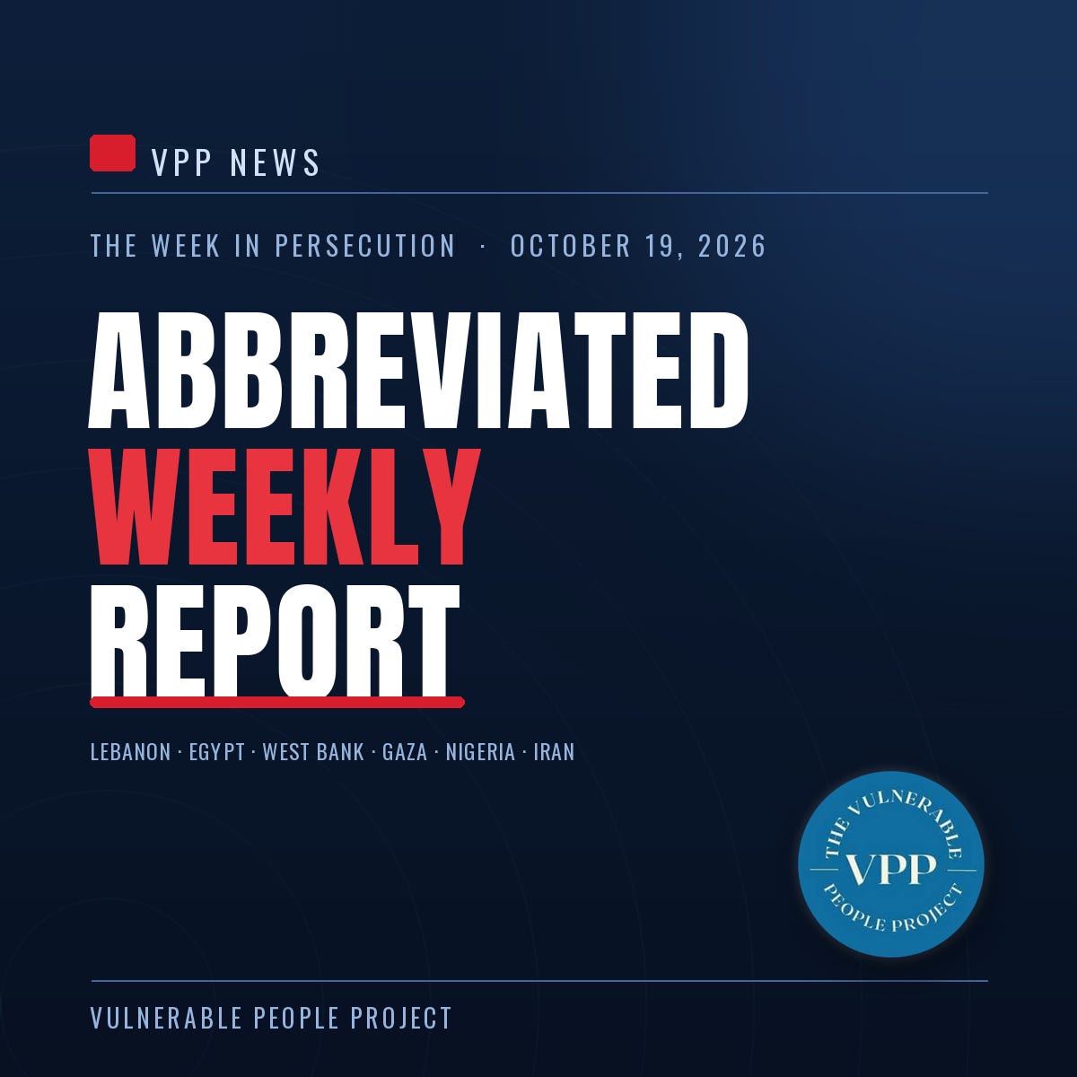 ABBREVIATED WEEKLY REPORT