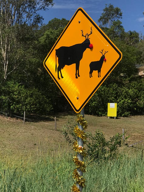 six different photos of various Christmas decorations