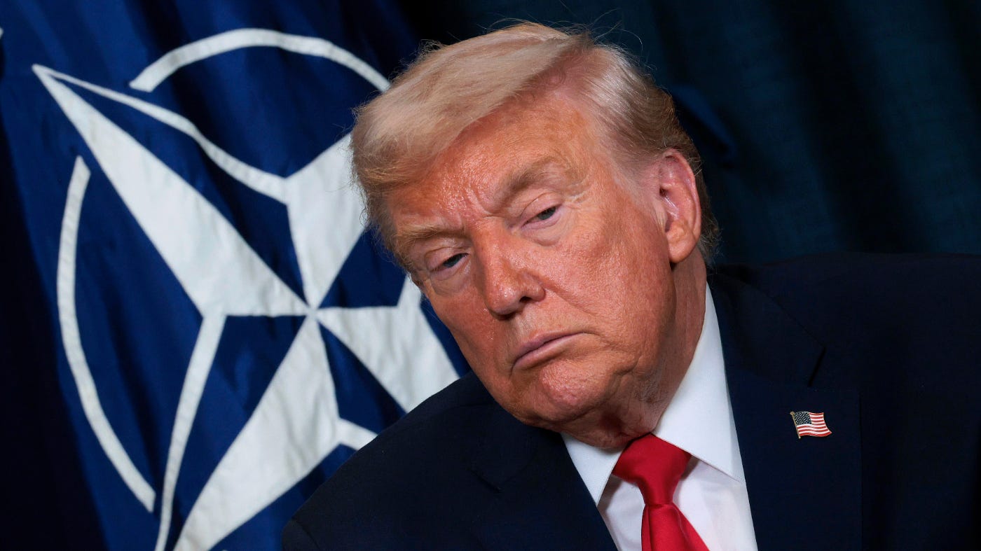 U.S. President Donald Trump attends a bilateral meeting with NATO Secretary General Mark Rutte on the sidelines of the World Economic Forum (WEF) Annual Meeting on January 21, 2026 in Davos, Switzerland. The annual meeting of political and business leaders comes amid rising tensions between the United States and Europe over a range of issues, including Trump's vow to acquire Greenland, a semi-autonomous Danish territory. (Photo by Chip Somodevilla/Getty Images)
