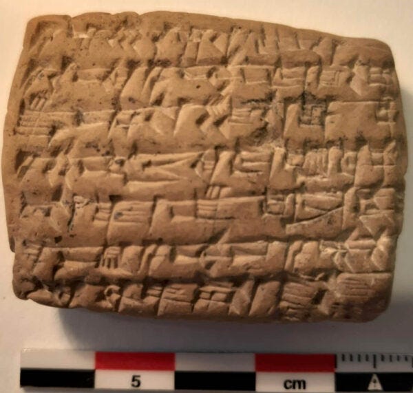 Reverse of the letter sent by Taram-Kubi and Shimat-Assur to their brother Imdi-ilum (no. 252). Musée du Louvre. Photo: Cécile Michel. Reverse of the letter sent by Taram-Kubi and Shimat-Assur to their brother Imdi-ilum (no. 252). Musée du Louvre. Photo: Cécile Michel.
