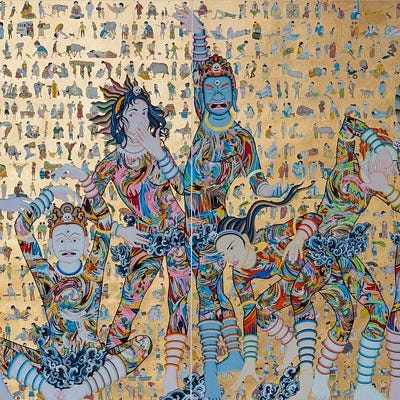 Spiritual faces (Pema Rinzin) sold at auction from 19th October to 3rd  November | Bidsquare