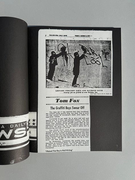 Cornbread the Legend: Graffiti in Philadelphia, 1965-1971, Edited and Published by Maxitype, Genève, 2024 [Most Beautiful Swiss Books Award. Errant Books, online bookstore. Draw Down, New Haven, CT and Boston, MA. Art: © Darryl “Cornbread” McCray]