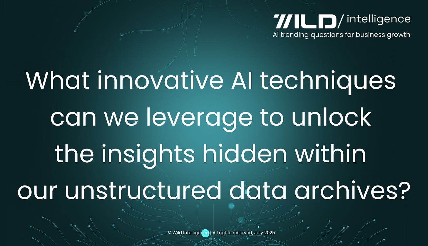 🚨❓Poll: What innovative AI techniques can we leverage to unlock the insights hidden within our unstructured data archives?