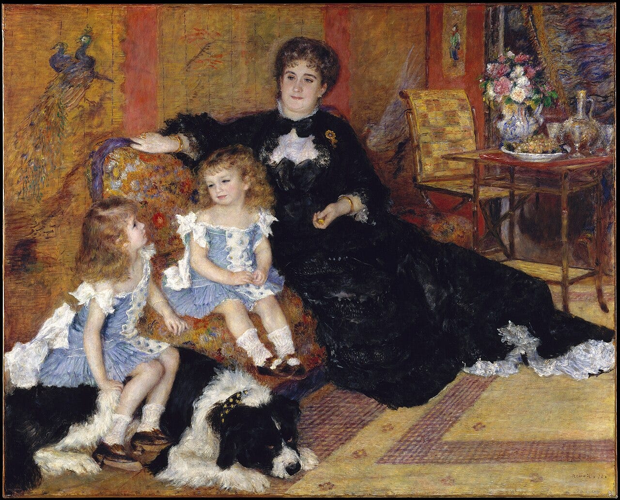 Pierre Auguste Renoir, Madame Charpentier and Her Children, 1878 Pierre Auguste Renoir, Madame Charpentier and Her Children, 1878