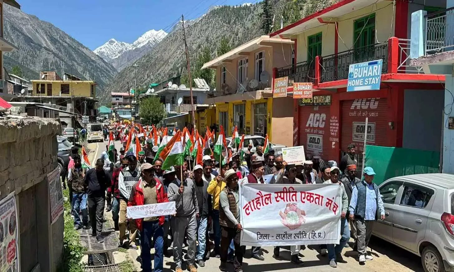 लाहौल-स्पीति: चंद्रभागा नदी पर हाइडल प्रोजेक्ट्स के खिलाफ ग्रामीणों का विरोध