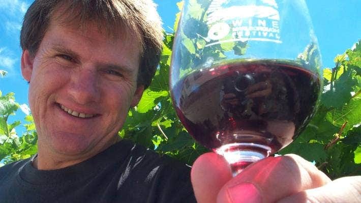 John McGrath, as BMW Wine Marlborough Festival co-ordinator, in younger days.