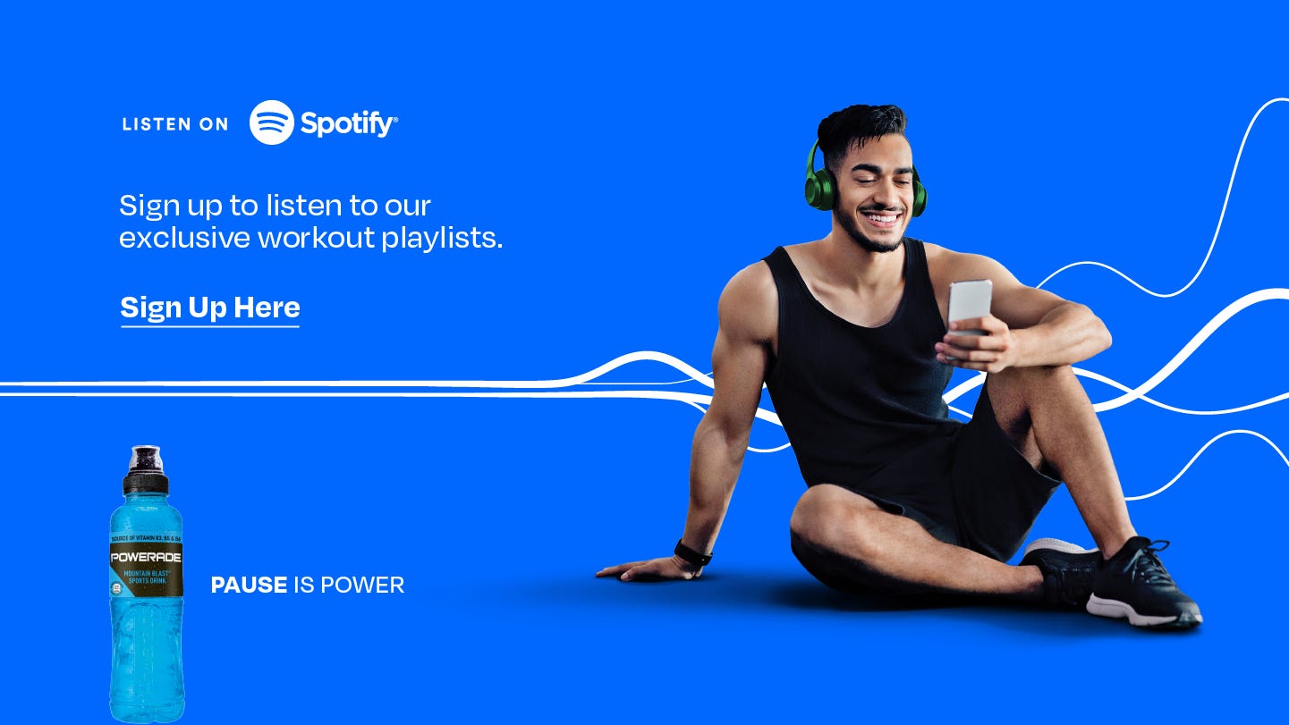 Sign up to listen to our exclusive Powerade playlist today! | Pause is Power  | Powerade