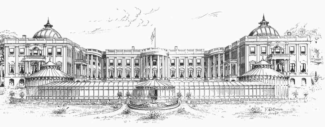 White House: Plan, C1890. /None Of Several Designs, C1890, For The ...