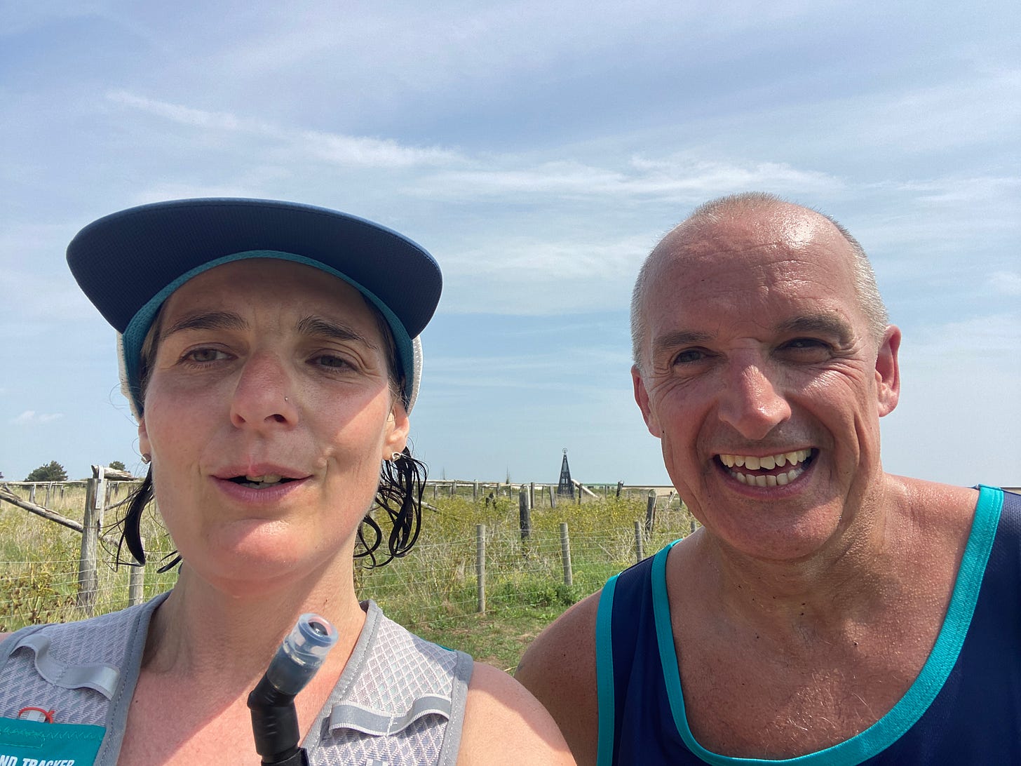 female and male runner after the run