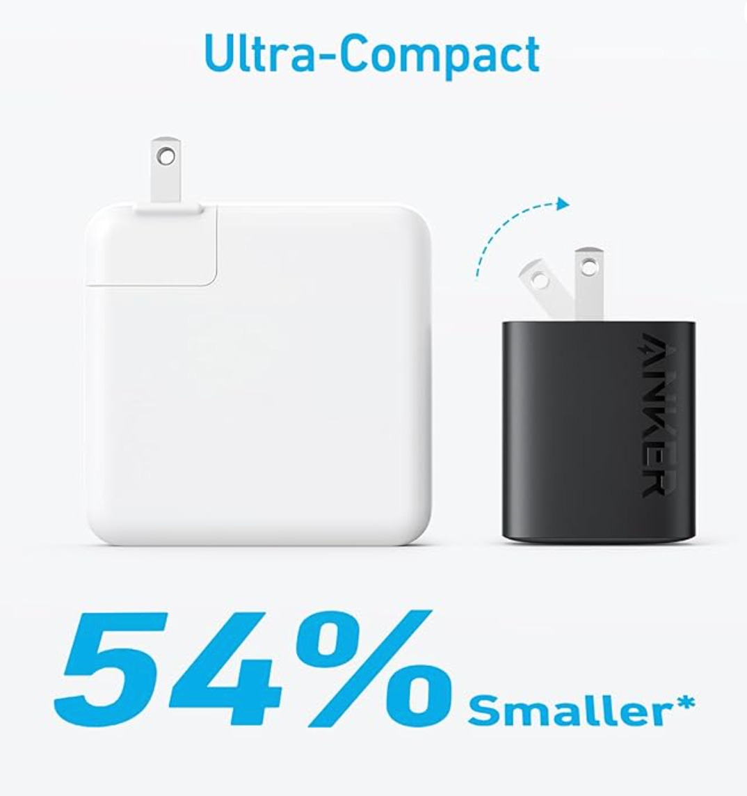 Anker 67W USB C 315 Wall Charger, PIQ 3.0 Compact & Foldable Fast Charger for MacBook Pro/Air, iPhone 15/14, iPad, Galaxy, Pixel, AirPods and More