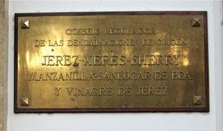 A – Jerez, Consejor Regulador plaque A – Jerez, Consejor Regulador plaque