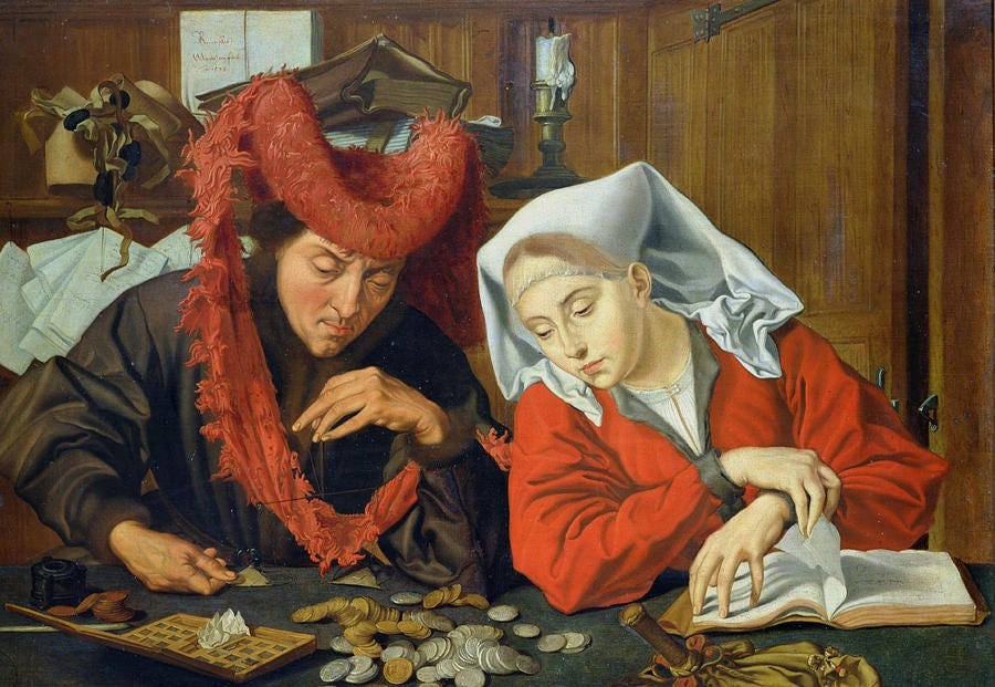 The Banker and his Wife Painting by Marinus van Roejmerswaelen - Pixels