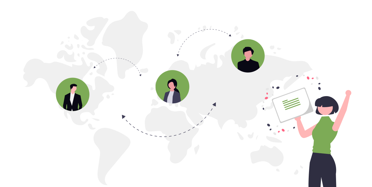 非同步溝通協作示意