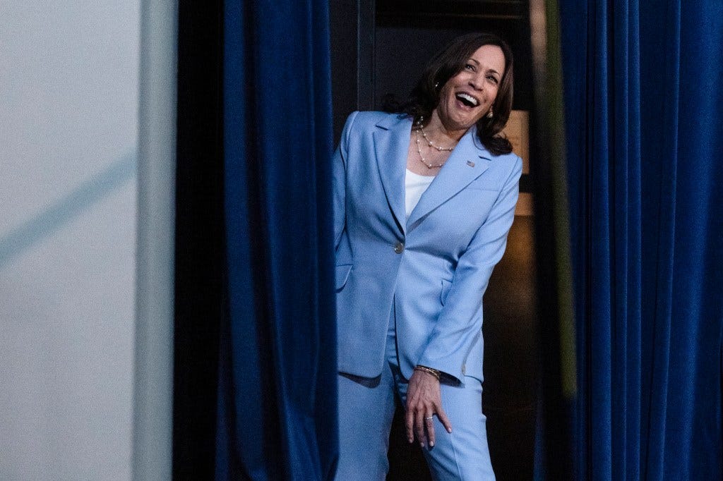 Kamala Harris' cackling is Joe Biden's job security Kamala Harris' cackling is Joe Biden's job security
