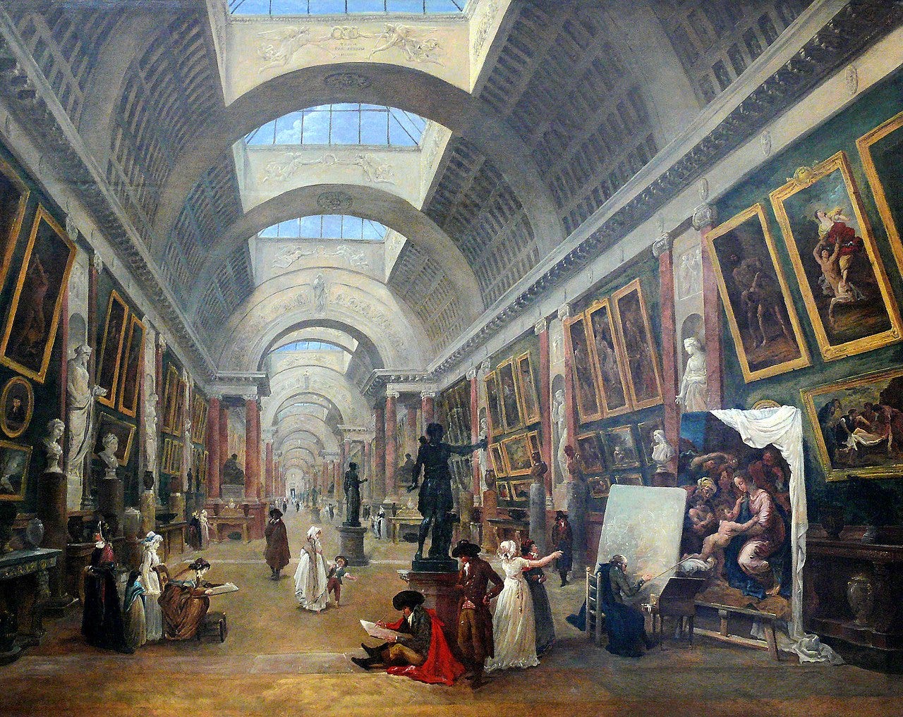 Project for the Transformation of the Grande Galerie du Louvre (1796), 115 x 145 cm., Louvre Project for the Transformation of the Grande Galerie du Louvre (1796), 115 x 145 cm., Louvre