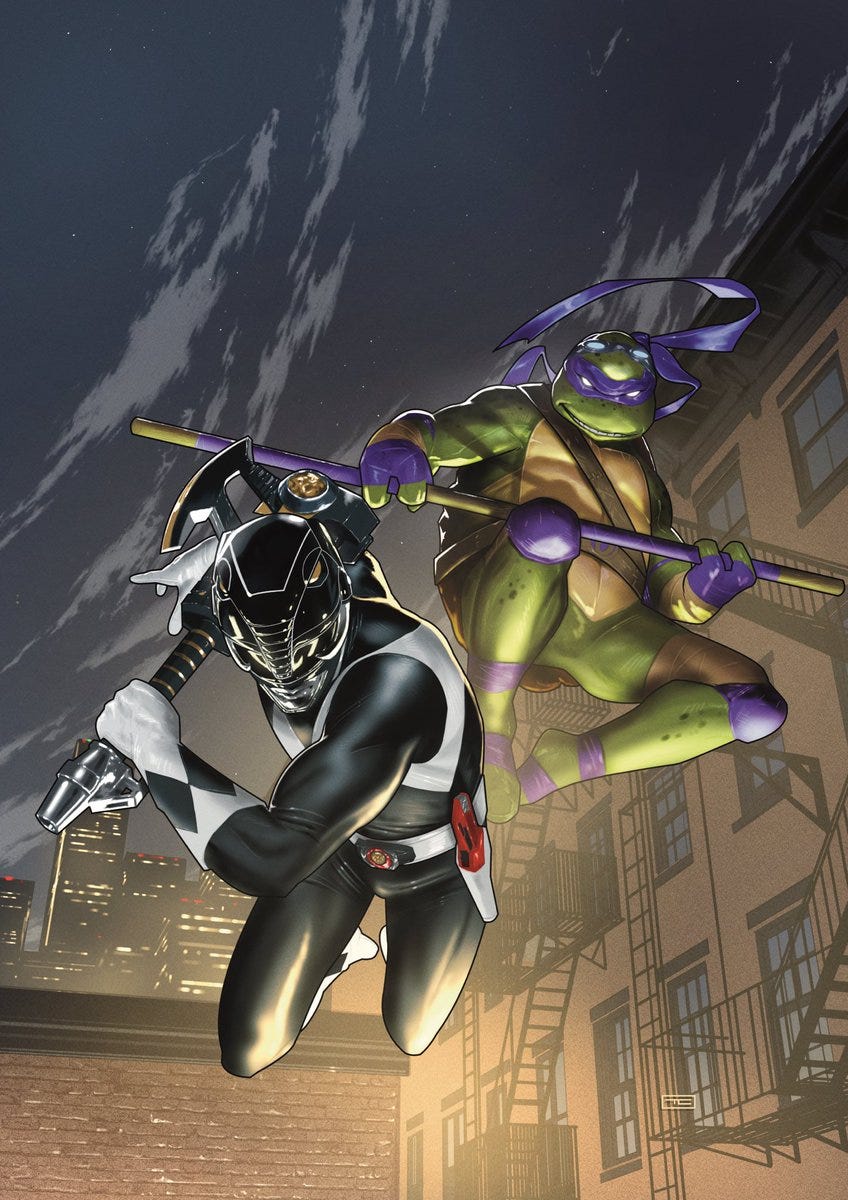 Taurin Clarke on X: "Doing the rounds, My variant cover for MIGHTY MORPHIN POWER  RANGERS/TEENAGE MUTANT NINJA TURTLES II, issue # 2, from BOOM! Studios. In  store in January! https://t.co/imB09ex034" / X
