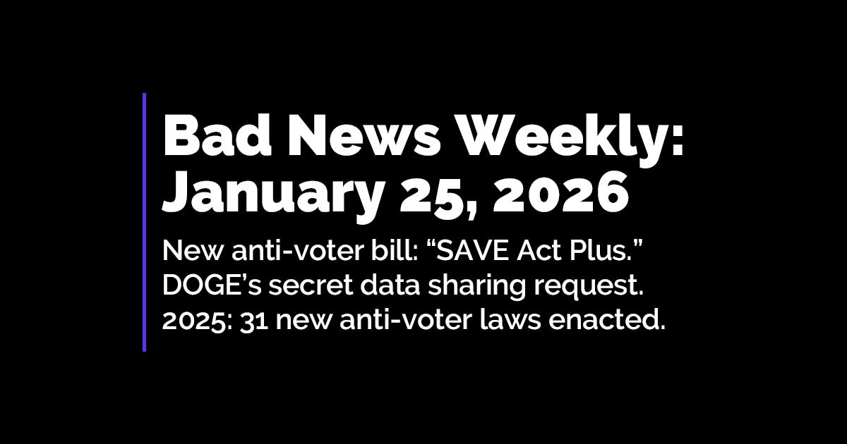 January Bad Bad News Weekly: January 25, 2026 - Rights & Insights