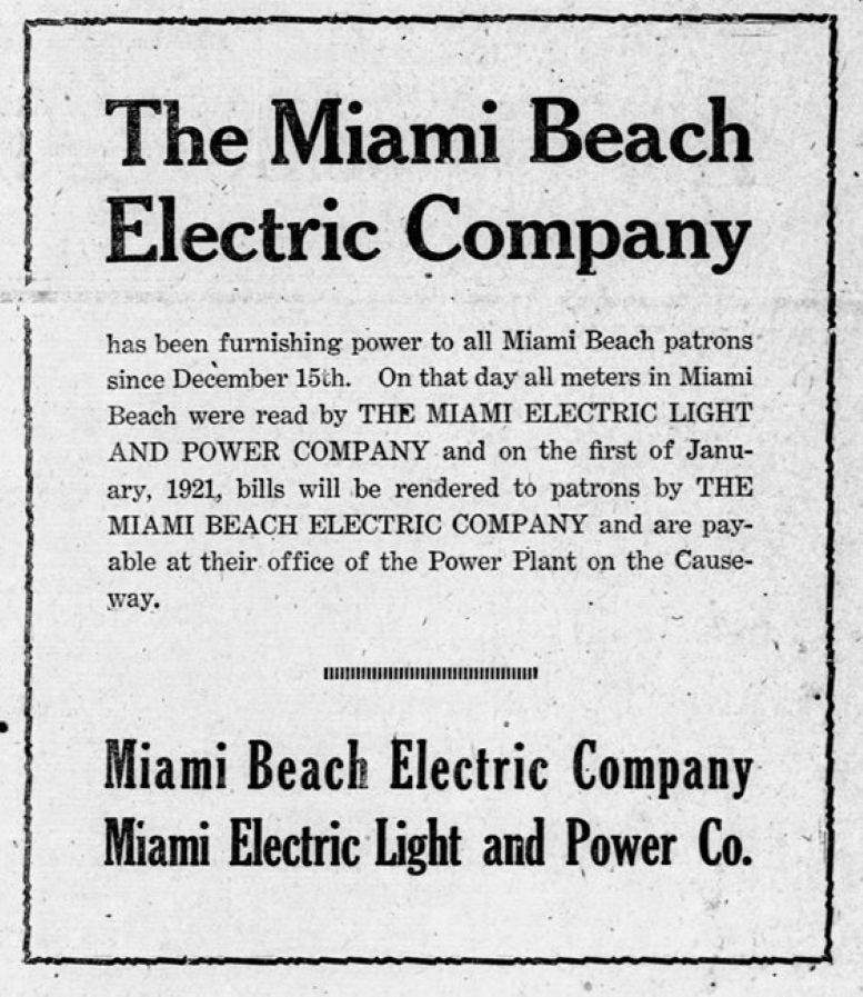 Figure 2: Ad in the Miami Daily Metropolis on December 29, 1920. Figure 2: Ad in the Miami Daily Metropolis on December 29, 1920.