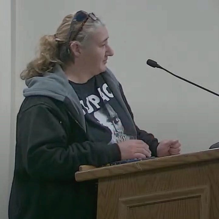 Leeanne Clarke, Delissa Chase, Nick Foley and Jen DeFalco spoke during Public Comment. (Image source: screen capture from City video)