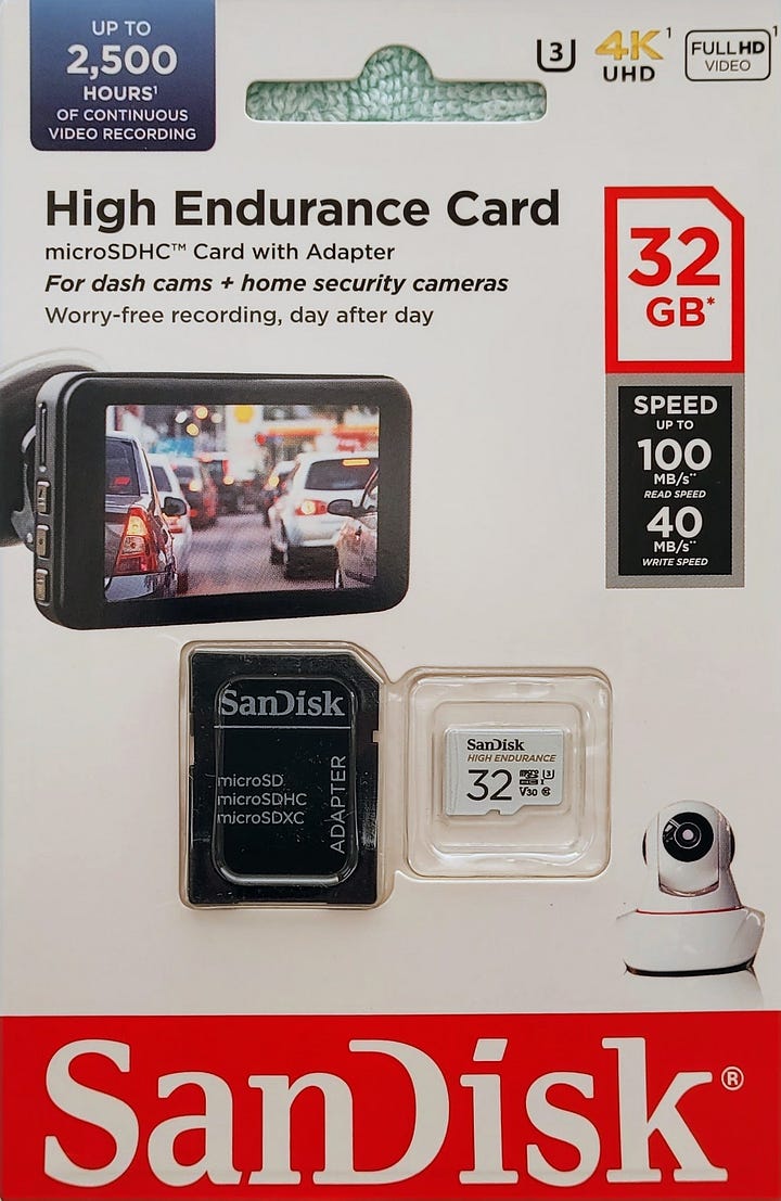 High Endurance microSD card